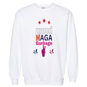 November Election Vote Proud Maga Garbage Supporter Trump Garment-Dyed Sweatshirt