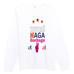 November Election Vote Proud Maga Garbage Supporter Trump Premium Crewneck Sweatshirt