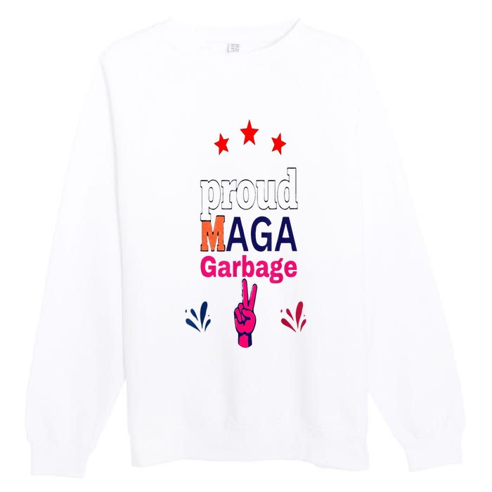 November Election Vote Proud Maga Garbage Supporter Trump Premium Crewneck Sweatshirt