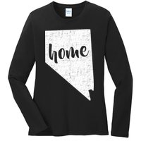 Nevada Home State Ladies Long Sleeve Shirt