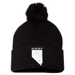 Nevada Storm Area 51 Pom Pom 12in Knit Beanie