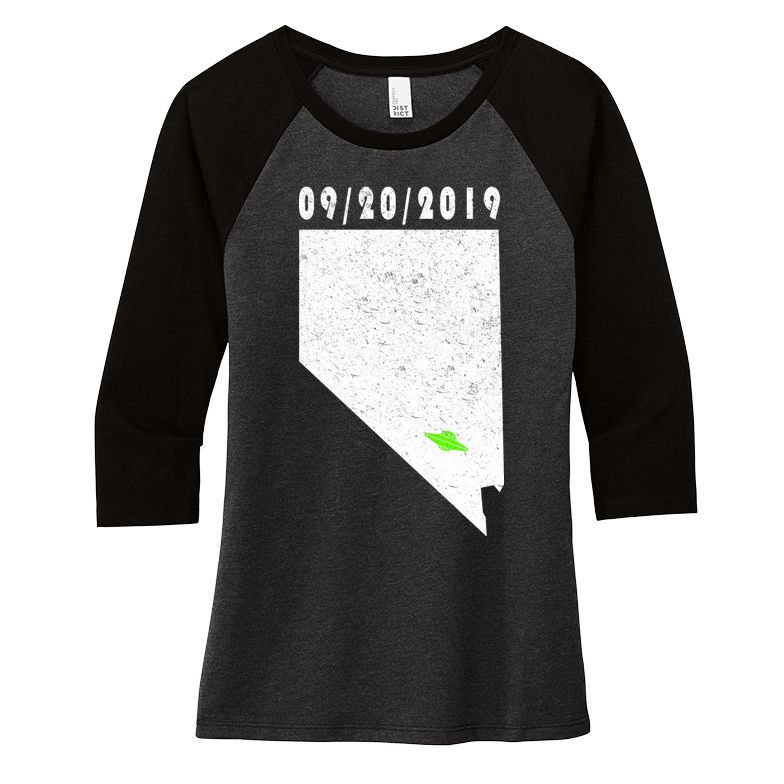 Nevada Storm Area 51 Women's Tri-Blend 3/4-Sleeve Raglan Shirt