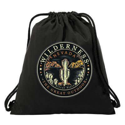 Nevada Wilderness Silver State Drawstring Bag
