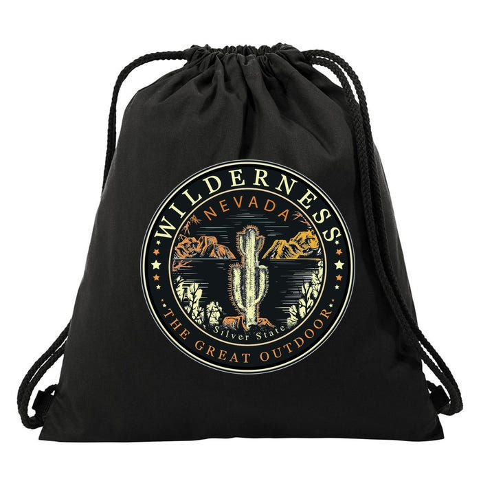Nevada Wilderness Silver State Drawstring Bag