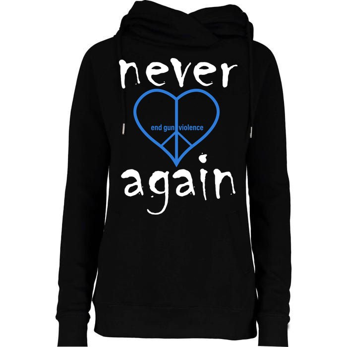 Never Again End Gun Violence Tribute Womens Funnel Neck Pullover Hood