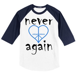 Never Again End Gun Violence Tribute Baseball Sleeve Shirt