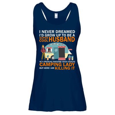 Never Dreamed I'd Grow Up To Be A Super Cool Camping Husband Ladies Essential Flowy Tank