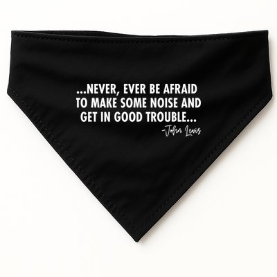 Never Ever Be Afraid John Lewis Quote Tribute USA-Made Doggie Bandana