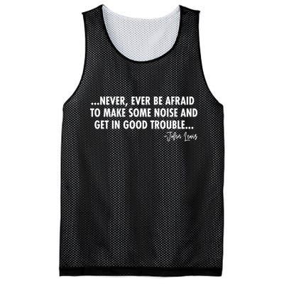 Never Ever Be Afraid John Lewis Quote Tribute Mesh Reversible Basketball Jersey Tank