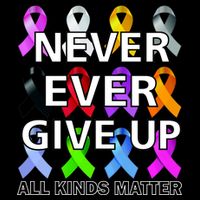 Never Ever Give Up All Kinds Matter Awareness 7-Panel Snapback Hat