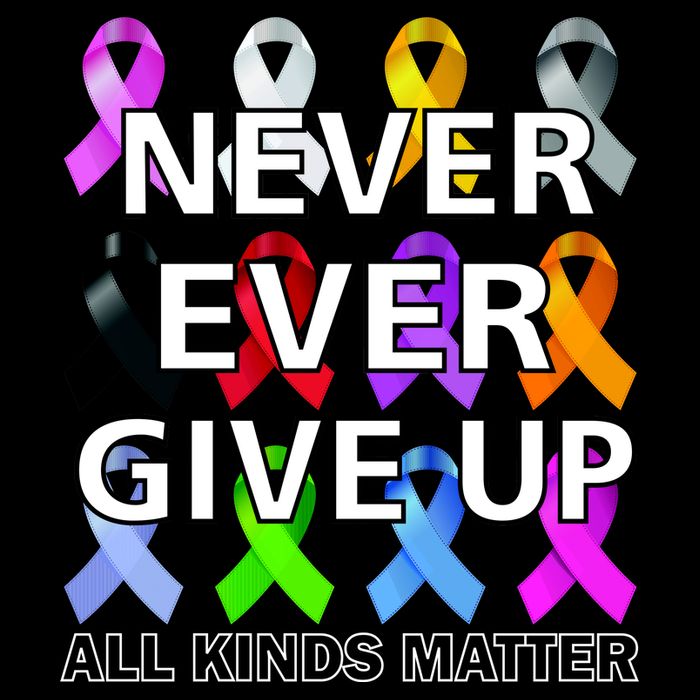Never Ever Give Up All Kinds Matter Awareness 7-Panel Snapback Hat