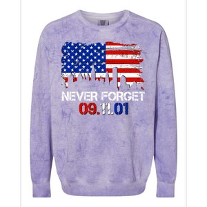 Never Forget 09.11.01 Colorblast Crewneck Sweatshirt