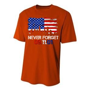 Never Forget 09.11.01 Performance Sprint T-Shirt