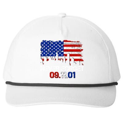 Never Forget 09.11.01 Snapback Five-Panel Rope Hat