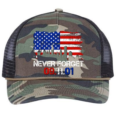 Never Forget 09.11.01 Retro Rope Trucker Hat Cap