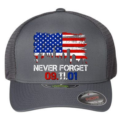 Never Forget 09.11.01 Flexfit Unipanel Trucker Cap