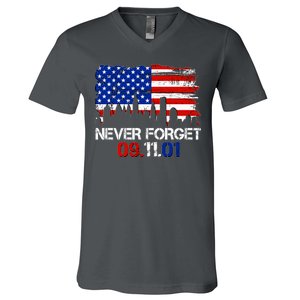 Never Forget 09.11.01 V-Neck T-Shirt