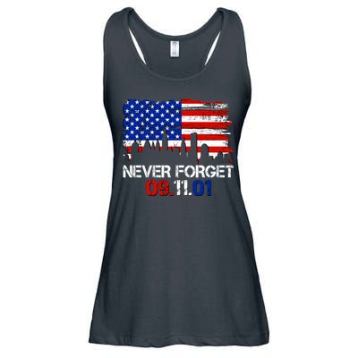 Never Forget 09.11.01 Ladies Essential Flowy Tank