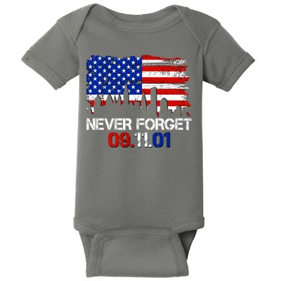Never Forget 09.11.01 Baby Bodysuit