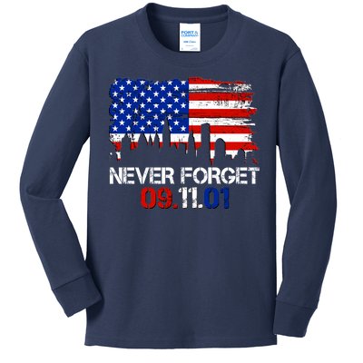 Never Forget 09.11.01 Kids Long Sleeve Shirt