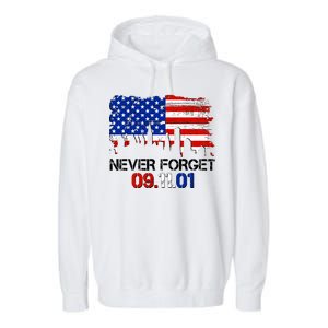 Never Forget 09.11.01 Garment-Dyed Fleece Hoodie