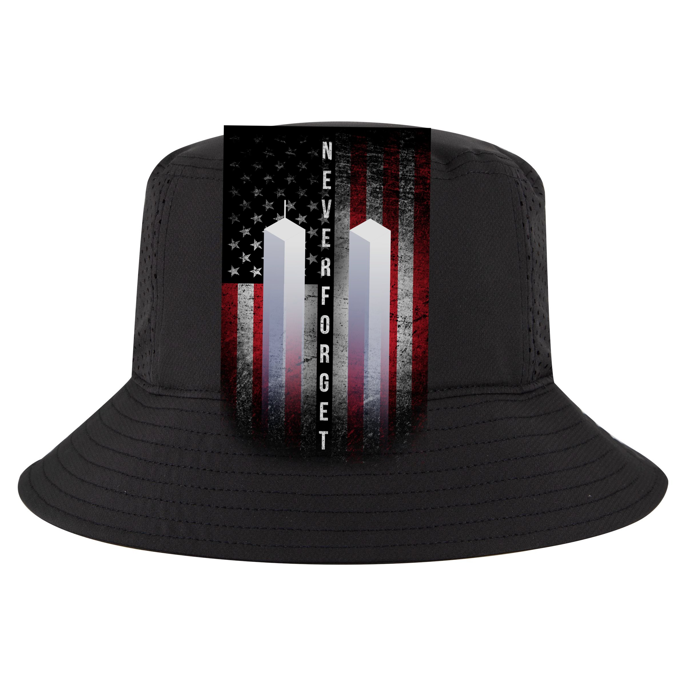 Never forget 9-11 Twin Towers American Flag Cooling Performance Crew T-Shirt
