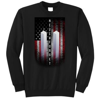 Never forget 9-11 Twin Towers American Flag Sweatshirt