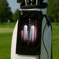 Never forget 9-11 Twin Towers American Flag Golf Towel