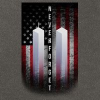 Never forget 9-11 Twin Towers American Flag Cotton Canvas Backpack