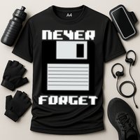 Never Forget Floppy Disc Retro Performance Shirt