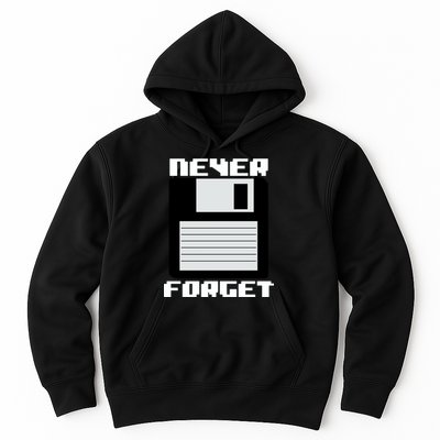 Never Forget Floppy Disc Retro Hoodie