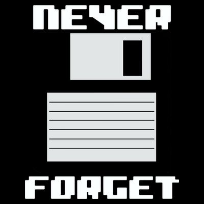 Never Forget Floppy Disc Retro T-Shirt