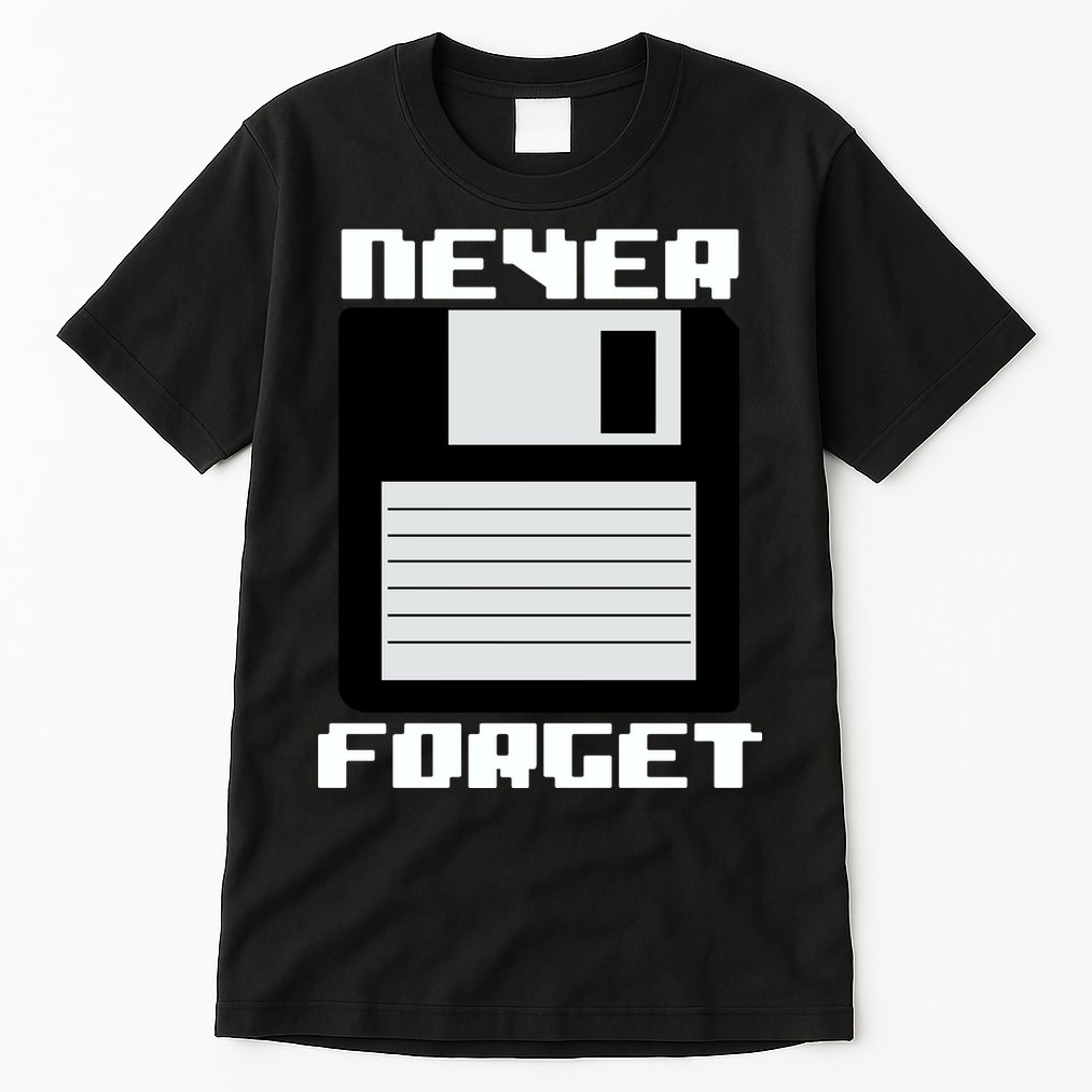 Never Forget Floppy Disc Retro Tall T-Shirt