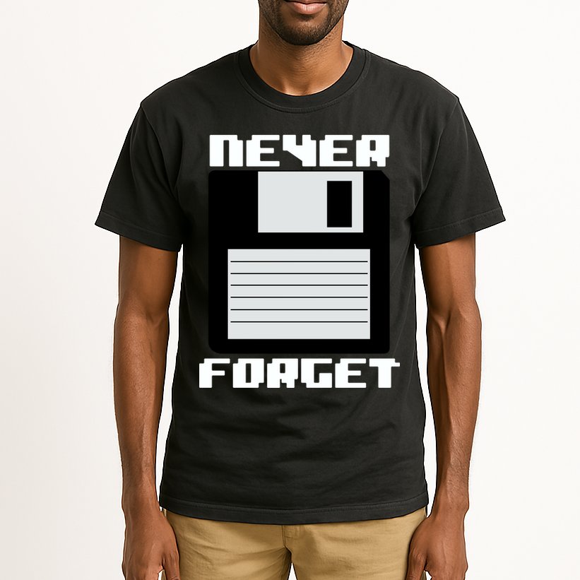Never Forget Floppy Disc Retro Tall T-Shirt