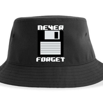 Never Forget Floppy Disc Retro Sustainable Bucket Hat