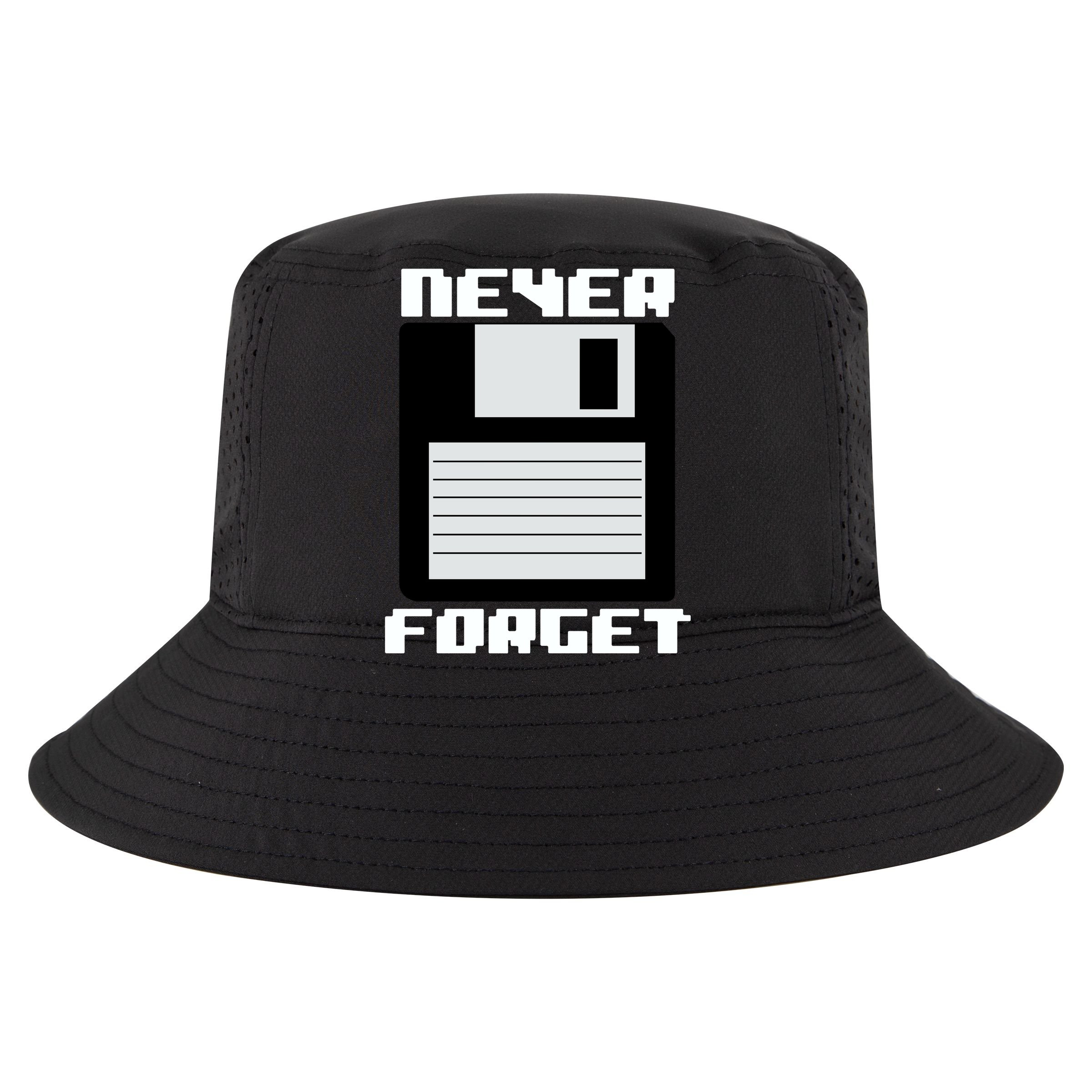 Never Forget Floppy Disc Retro Sustainable Bucket Hat