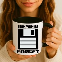 Never Forget Floppy Disc Retro Mug