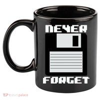 Never Forget Floppy Disc Retro 11oz C Handle Ceramic Mug