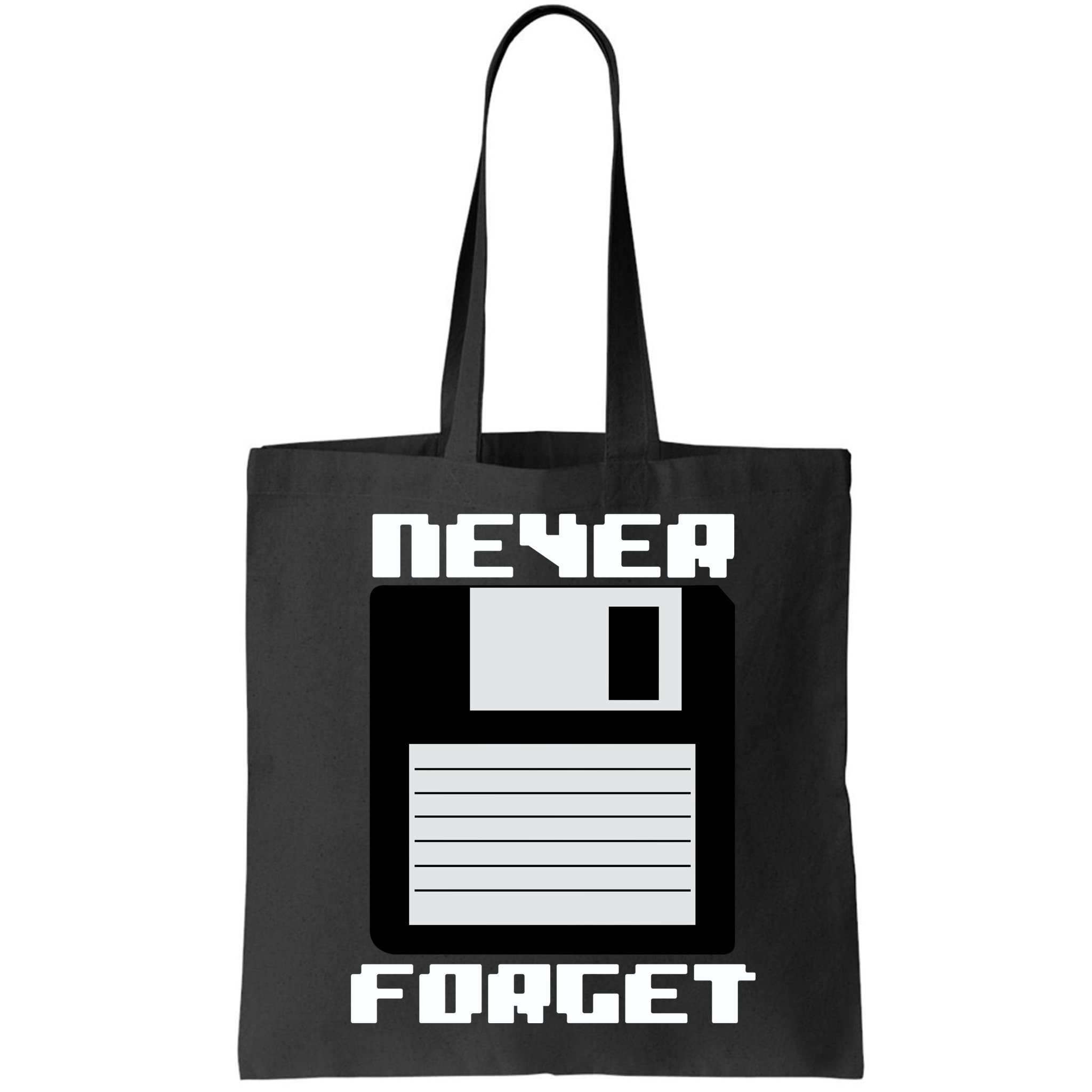 Never Forget Floppy Disc Retro Bag