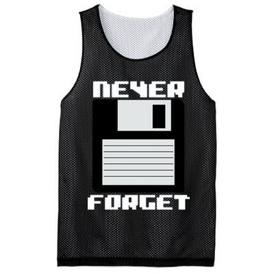 Never Forget Floppy Disc Retro Mesh Reversible Basketball Jersey Tank