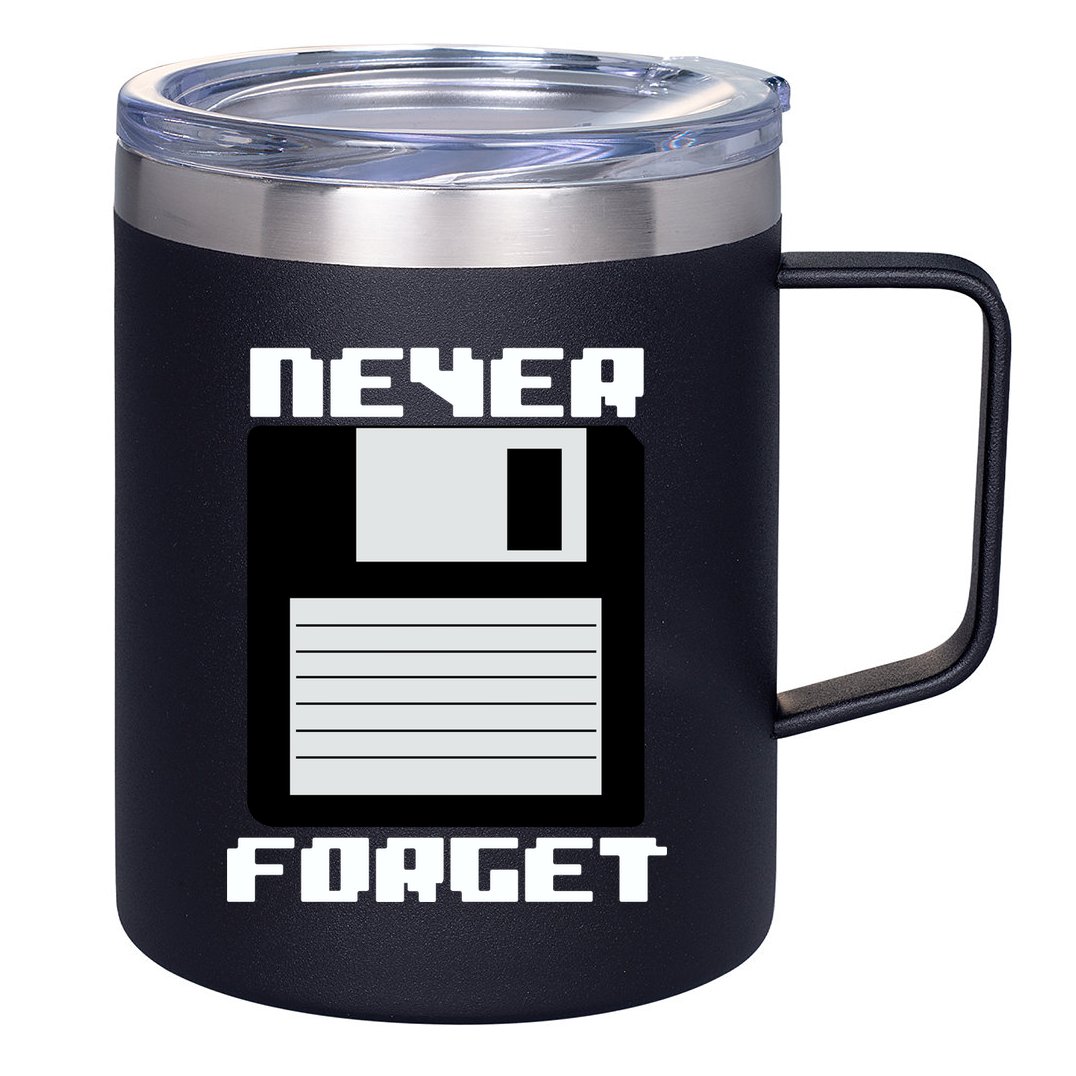 Never Forget Floppy Disc Retro 12oz Stainless Steel Coffee Mug