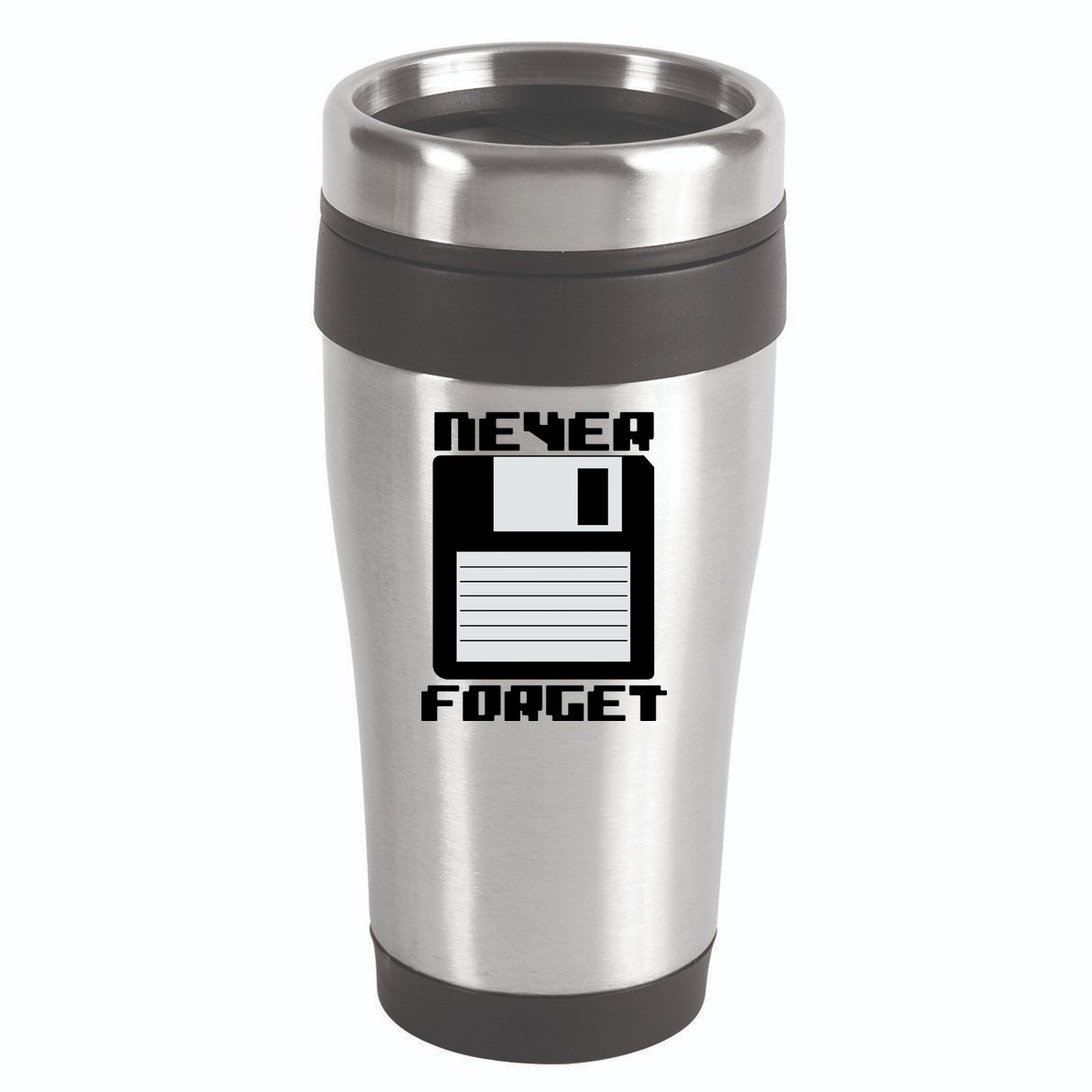 Never Forget Floppy Disc Retro 16oz Travel Tumbler