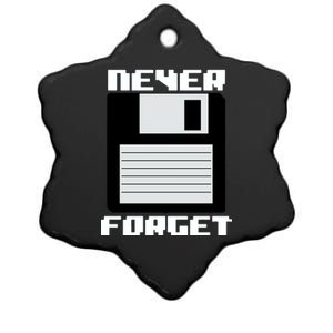 Never Forget Floppy Disc Retro Ceramic Star Ornament