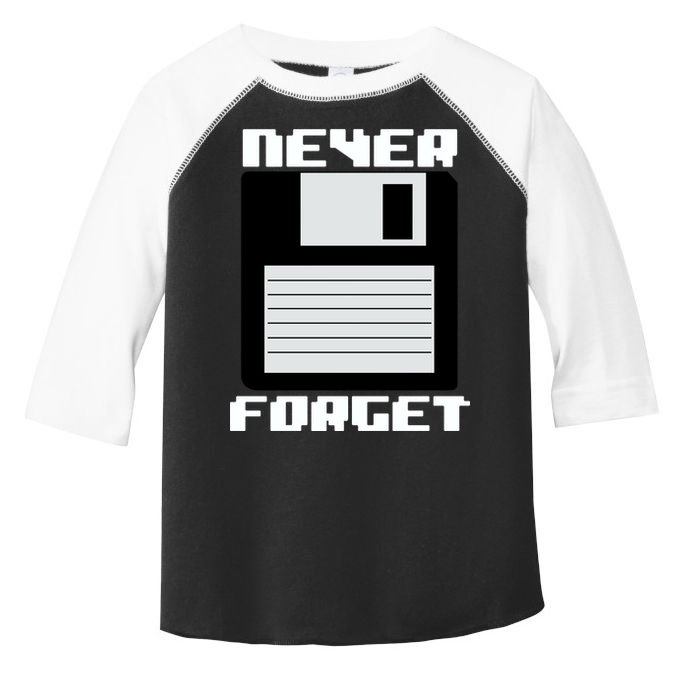 Never Forget Floppy Disc Retro Toddler Fine Jersey T-Shirt
