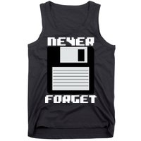 Never Forget Floppy Disc Retro Tank Top