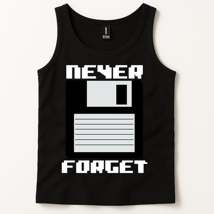 Never Forget Floppy Disc Retro Tank Top
