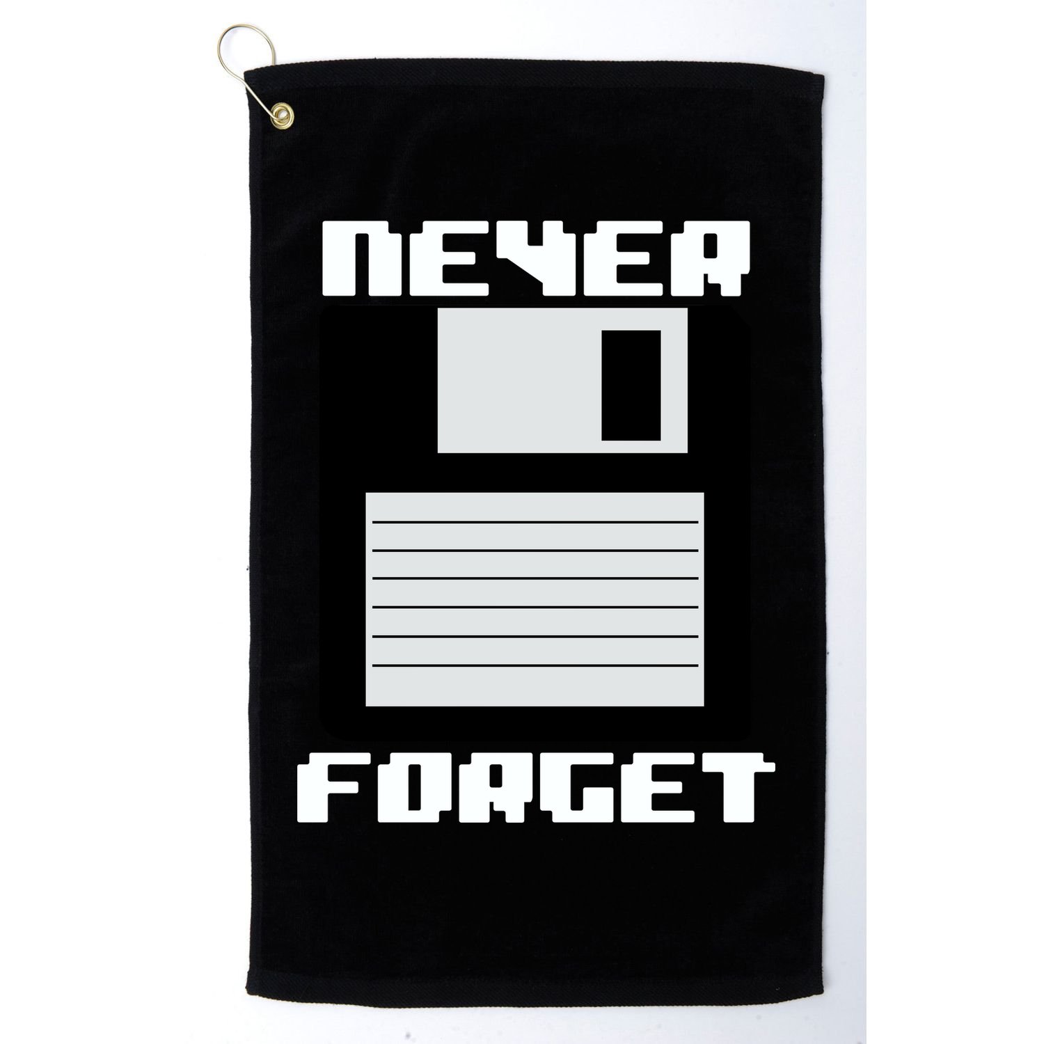 Never Forget Floppy Disc Retro Golf Towel