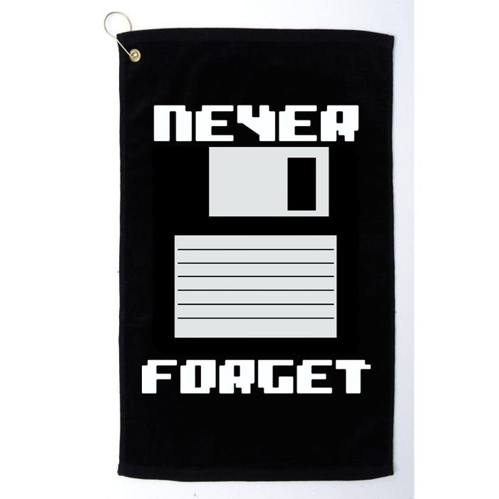 Never Forget Floppy Disc Retro Golf Towel
