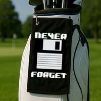 Never Forget Floppy Disc Retro Golf Towel