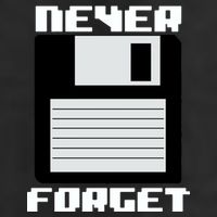 Never Forget Floppy Disc Retro Golf Towel